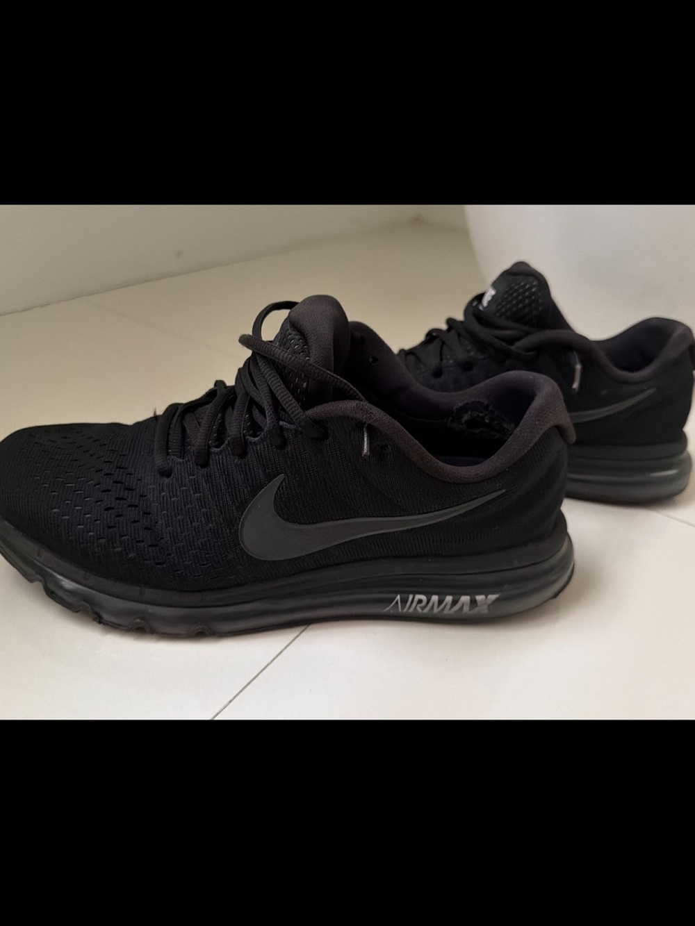 Nike Men’s All-Black Air Max Athletic Sneakers